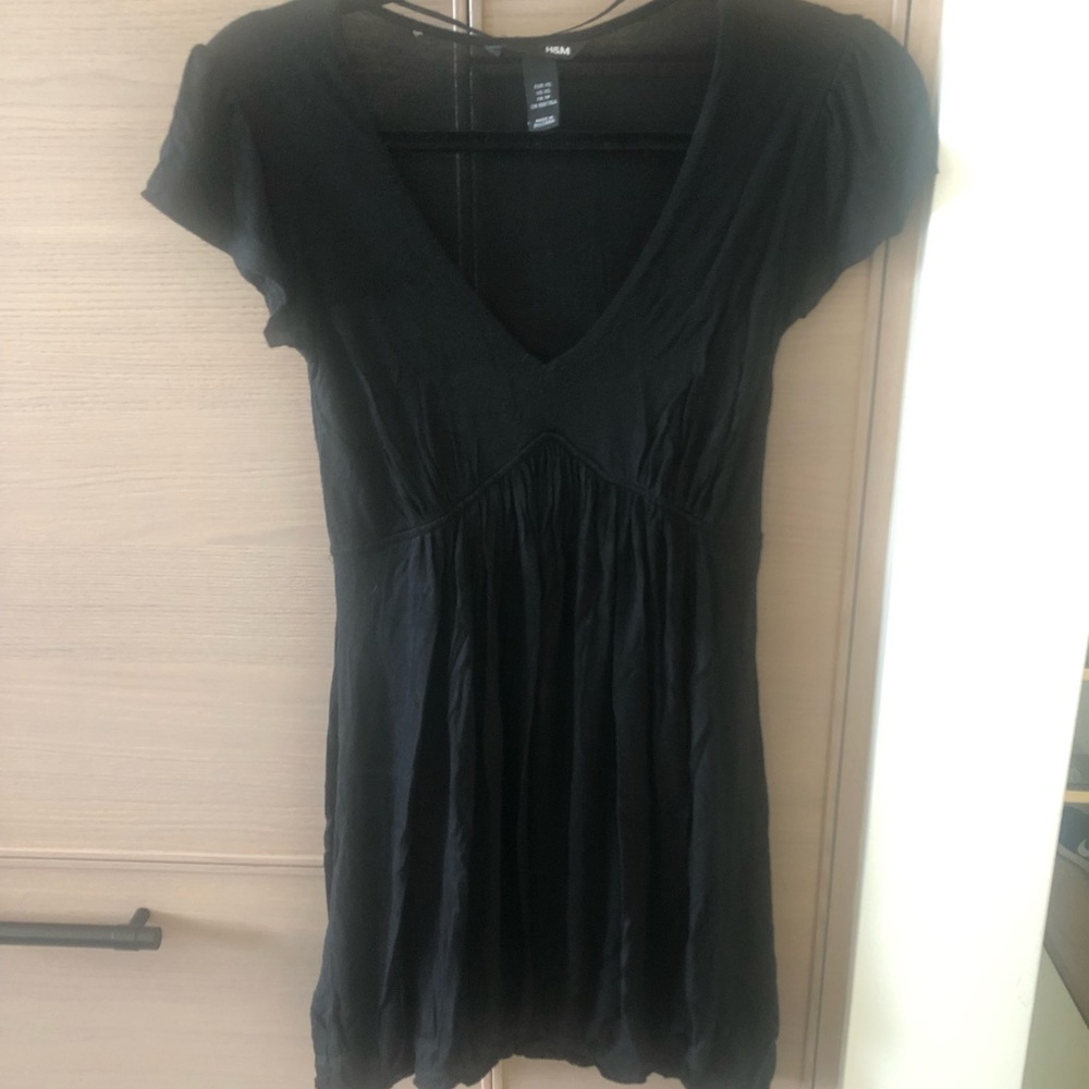 H&M Black Balloon Mini Dress